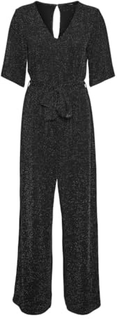 VERO MODA Damen Vmkanva Ss Glitter Jumpsuit Jrs Jumpsuit (1er Pack)