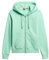 Superdry Essential Sweat à capuche zippé, Verre de plage vert, 38