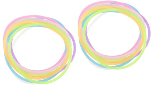 BESTonZON 100 Stk Glow in the Dark Armband Silikonarmband Haarbänder Armbänder für Mädchen Armband aus Gummiband uhrenarmbänder Gelee Haargummis aus Silikon leuchtendes Armband scheinen Ring