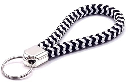 JoJewelry Schlüsselanhänger bright mit 8mm Paracord (Black and white)