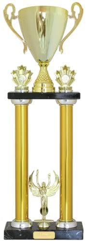 KDS XXL Luxus 73 cm Pokal DAX Säulen Gold mit Gravur