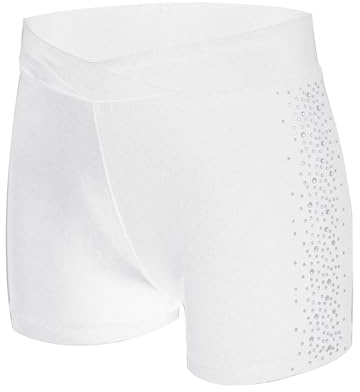 Miaeowve Kinder Shorts Mädchen Strass Glitzer Gymnastik Tanzhose High Waist Kurze Hose Leggings Hot Pants Wettbewerb Tanzkleidung Für 5-16 Jahre