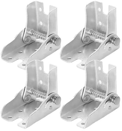 LIUCH Charnière pliante autobloquante à 90 degrés, 4 pièces, pieds de Table, Extension de chaise, matériel de charnières pliables autobloquantes(Silver 4pcs)