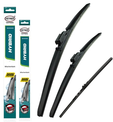 Heyner Fits: Mercedes C-Class Estate 2015-2021 Hybrid Wiper Blades Front Rear HH2222TLM10x1