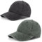 Zylioo 2 Stück XL/XXL Vintage Basecap Kappe Für Großen Kopf Pigment Baseballkappe Washed Cotton Used Look Baseball Cap Waschbare Cappy