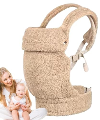 Nevalerra Baby Strap Carrier - Sac à dos porte-bébé en peluche pour l'hiver - Porte-bébé résistant au froid à l' - Porte-bébé ergonomique pour l'hiver froid