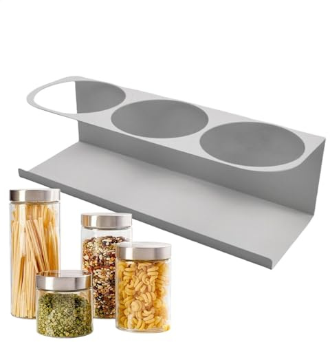 Nexusectar Magnetischer Getränkehalter mit 3 Schlitzen, für Kaffeemaschinen, Küche, Flaschen-Organizer, Kühlschrank-Seiten-Getränke-Organisationsregal für, Zuhause, Küche