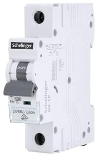 Schelinger Disjoncteur Différentiel 16A - 1 Pôle - Caractéristique B - 10kA - IP20