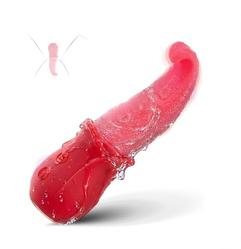 PQKuss Realistische Zunge Vibration Für Frauen Sex Spielzeug für die Frau mit 10 Vibrationsmodi Vibratorensets für Frauen Klitoris Stimulator Bruststimulatoren Leckende Zunge Vibrator Analvibrator