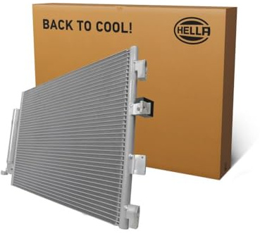 HELLA 8FC 366 221-741 Condenseur, climatisation - Tubes de refroidissement en parallèle - Aluminium - avec joints - avec déshydrateur