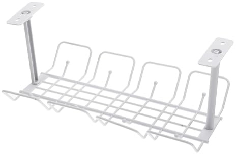 COHEALI Desk Cable Management Tray with Multi-purpose Storage Stylish Pp Material Cable Organiser Shelf for Life Space and Study for Desk Organisation