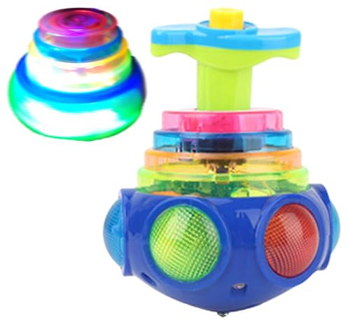 Lustiger LED-Leucht-Musikkreisel, Blinkendes Kreiselspielzeug, Partyzubehör Für Kinder, jungens Und Mädchen