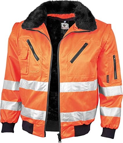 Gonschorek Qualitex Warnschutz Pilotenjacke gelb oder orange (XL, warnorange)