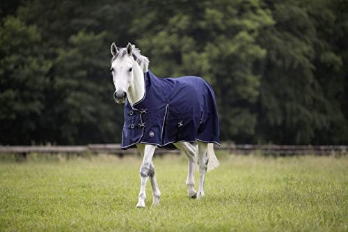 HKM Highneck Prag Weidedecke Dunkelblau 125