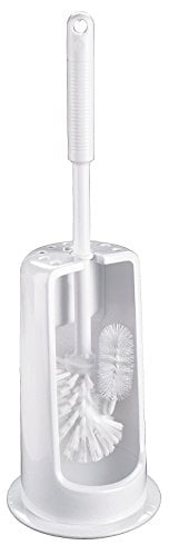 haug bürsten - WC-Garnitur rund - mit Randreinigerbürste - Größe: 410 x Ø145 mm - Farbe: Weiß - Made in Germany