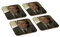 Nicolas Cage Funny Face Untersetzer-Set aus Holz, 4-teilig
