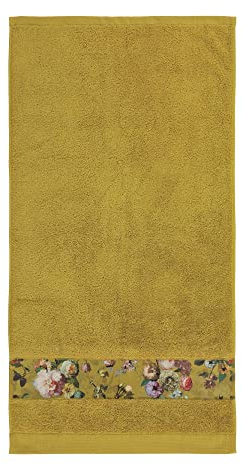 ESSENZA Handtuch Fleur Gelb, 70x140 cm - 97% Baumwolle, 3% Polyester - Blumen Pfingstrosen Tulpen