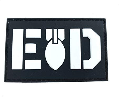 EOD Explosive Ordnance Paintball Airsoft PVC Klettverschluss-Flecken Kader Patch