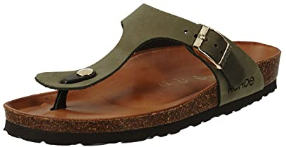 Rohde Damen, Frauen, Zehentrenner, Sandalen,bequem,leicht,Sommer,Strand,zehenstegsandalen,Sommerschuhe,Sommersandalen,Olive,37 EU / 4 UK