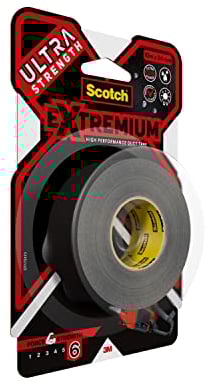 Scotch Extremium Ultra Hochleistungs-Klebeband - 1 Rolle, 10 m x 24 mm, ULTRA dickes Trägermaterial - Innen/Außen, UV-beständig, Handabriss, Stark haftend, Langlebig