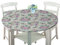 FANSU Runde Tischdecke Wasserabweisende, 3D Tier Muster Abwaschbar Garten Tischdecke rutschfest Abwischbare Wachstuch Desktop Dekorative Tuch Hotel Bankett Party (Schmetterlings Rose,130cm)