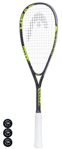 Head Speed Pro Squashschläger + 3 Squashbälle