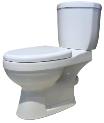 Inodoro compacto premium 76,5 x 39 x 72 cm, drenaje vertical/horizontal + asiento de duroplast de cierre suave, primero blanco