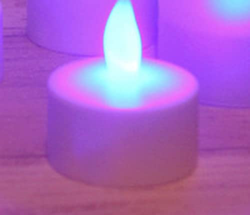 ausuky Flameless LED Rechargeable Candles USB Charger Battery Operated Tea Lights Lamp (Purple)