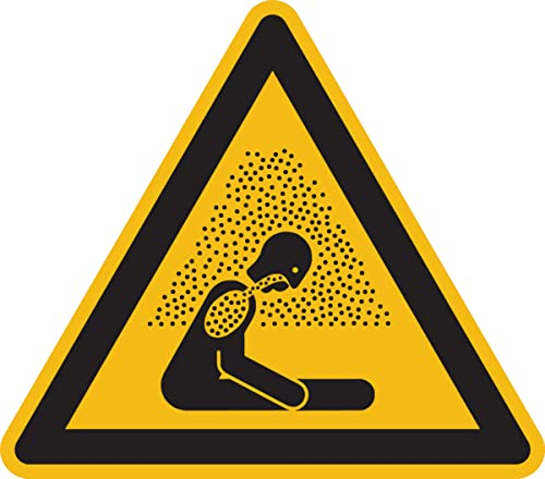 Dreifke® Aufkleber Warnschild, Warnung vor Erstickungsgefahr W041 DIN EN ISO 7010 Folie selbstklebend gelb/schwarz 10