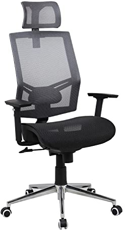 Demeyere Schäkel Bürostuhl, Metall, Noir mat, 660x595x1 155MM