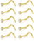 10pcs Nose Studs 22G Gold Nose Screw Rings Stainless Steel Crystal 0.6mm Nose Piercing Jewellery
