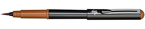 Pentel Arts Gfkpn Pinceau Pocket Brush Stylo Pinceau encre à Pigments Sanguine + 4 Cartouches