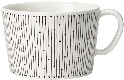 Arabia Mainio Teller aus Porzellan in der Farbe Weiß/Schwarz, Maße: 12x9,4 cm 0.4L, 1027020