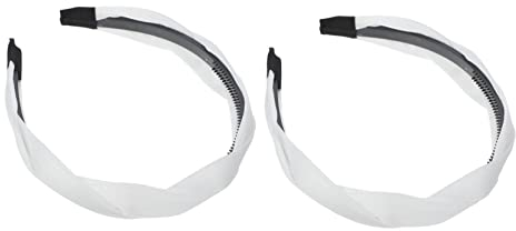 FOMIYES 2st Kreuz Stirnband Vintage Verdrehtes Haarband Kopfbedeckung Top-knoten-turban Breites Kreuzstirnband Breites Haarband Stirnbänder Für Frauen Fräulein Weiß Bilden Tuch Baumwolle