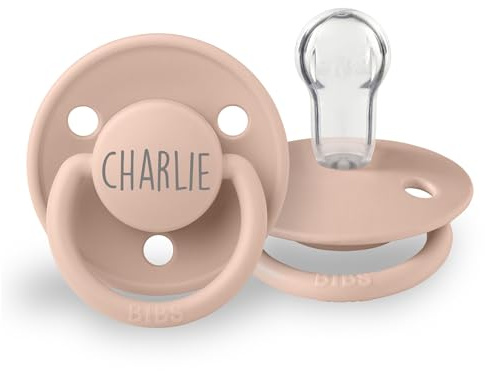 Stellasticker - Ciuccio personalizzato con nome per neonati – in silicone senza BPA – lavabile in lavastoviglie – adatto da 0 a 36 mesi – leggero, sicuro e facile da pulire. (Rosa chiaro)