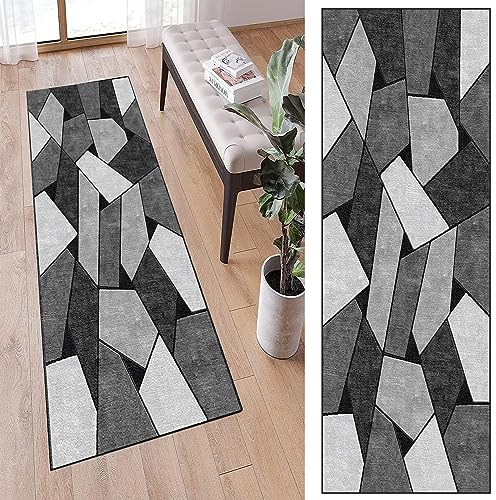 Teppich Läufer Fußmatte 100 x 500 cm rutschfest Waschbar Wohnzimmer Teppich Küchenläufer Erhältlich in vielen Größen für Flur & Wohnraum, B