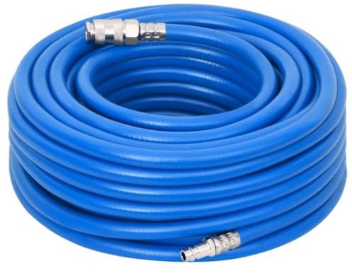 vidaXL Tuyau d'Air, Tuyau Pneumatique de Compresseur, Tuyau de Gonfleur Pistolet Pulvérisateur, Remplacement de Pression d'Air Maison, Bleu 5 m PVC