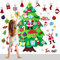 OUQIWEN Arbre de Noël en Feutrine 100cm DIY pour Enfant avec 32 Ornements Détachables, Décorations pour Porte Murale