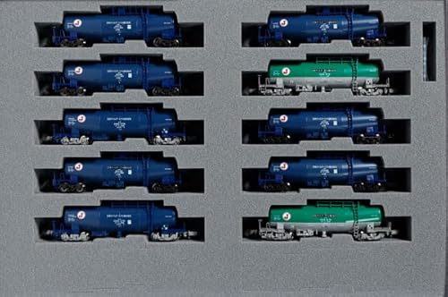 KATO N Gauge Taki 43000+ Taki 1000 Japanisches Öl-Terminal, Set mit 10 Autos, Modelleisenbahn 10-1935, Frachtwagen