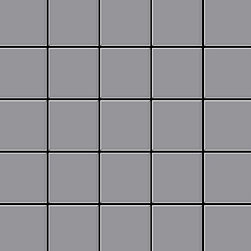 Mosaik Fliese massiv Metall Edelstahl matt in grau 1,6mm stark ALLOY Century-S-S-MA 0,5 m2