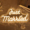 CoolGift Mart Just Married Neon Schild - Dimmbares LED-Liebeslicht für Hochzeit, Heiratsantrag, Verlobung - Künstlerische Wanddekoration, USB betrieben