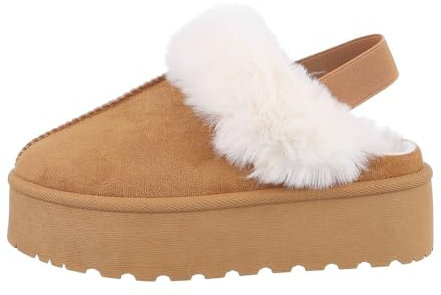 Ital Design Damenschuhe Freizeitschuhe Hausschuhe, WL-009-, Textil, Camel, Gr. 37