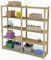 Lenmar Serie B Holzregal, Kiefer, Holz, Hellbeige, B-30 170 x 150 x 40 cm, 5 Böden, Bücherregal, Holzregal, Standregal, Wandregal, Regal mit 5 Böden, Büroregal, für Wohnzimmer, Lagerregal