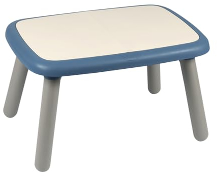 Smoby - Kid Tisch Blau – Design Kindertisch für Kinder ab 18 Monaten, für Innen und Außen, Kunststoff, ideal für Garten, Terrasse, Kinderzimmer