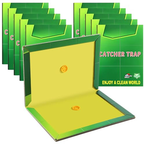 Sticky Traps Pest Traps Boards - Large Extra Strong Sticky Trap Pests Trap Pads for Indoor Outdoor Garden Kitchen Office (10 Pack)