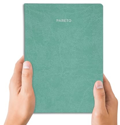 Pareto Planer (undatiert) – Perfekt organisiert Ziele erreichen, Produktivität steigern, gute Gewohnheiten entwickeln | Buchkalender, Wochenplaner, Tagesplaner, Erfolgsjournal, Organizer | Mint