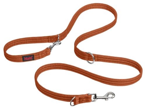 HALTI Training Lead - Professional Dog Lead to Stop Pulling on the Lead, Perfect for Puppy Walks, Easy to Use Double-Ended Dog Leash, Lightweight Soft & Durable (Size Small, Burnt Orange, 2m)