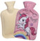 Einhorn Wärmflasche 2er Stück, abnehmbare und weiche Plüsch 1L Hot Water Bottle, Wärmflasche für Schulter Nacken Rücken Taille Beine, für Erwachsene und Kinder