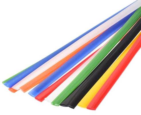 sourcing map 14pcs 10 Inch Plastic Welding Rods HDPE Welding Strips Welder Rods for Plastic Welder,Car Bumper, Kayak Repair