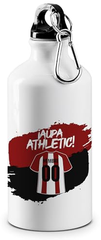 Botella Personalizada Fútbol Bilbao | Regalo Original para Aficionados del Fútbol | Regalo Camisetas Equipos Futbol | Regalo Niño/a Aluminio 500 ml (Bilbao)